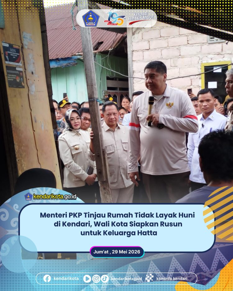 Menteri PKP Tinjau Rumah Tidak Layak Huni di Kendari, Wali Kota Siapkan Rusun untuk Keluarga Hatta