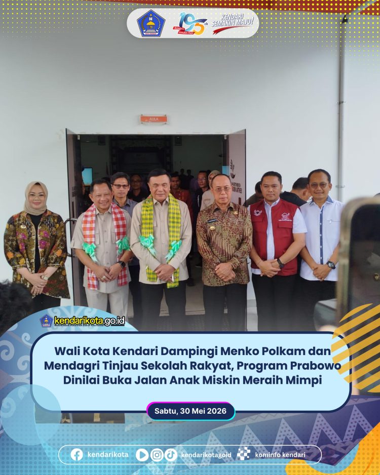 Wali Kota Kendari Dampingi Menko Polkam dan Mendagri Tinjau Sekolah Rakyat, Program Prabowo Dinilai Buka Jalan Anak Miskin Meraih Mimpi
