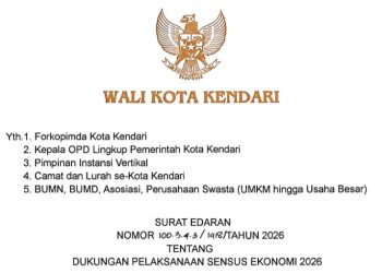 Surat Edaran Tentang Dukungan Pelaksanaan Sensus Ekonomi 2026