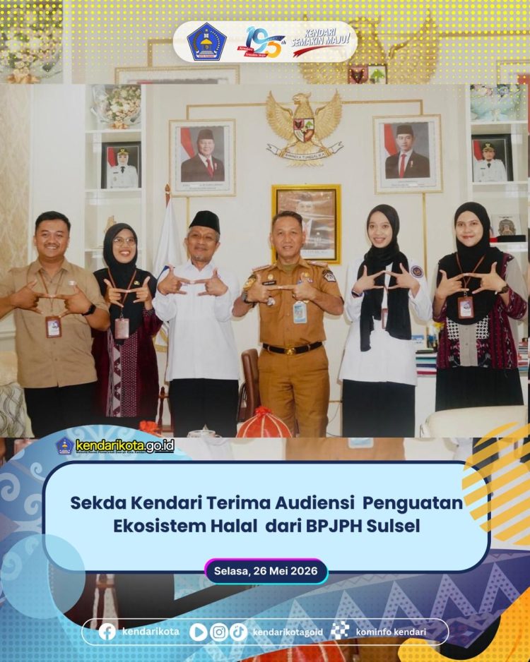 Sekda Kendari Terima Audiensi Penguatan Ekosistem Halal dari BPJPH Sulsel