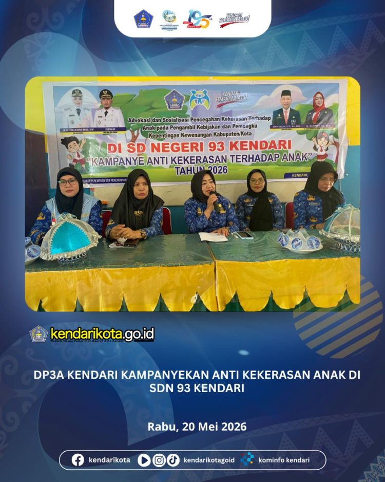 DP3A Kendari Kampanyekan Anti Kekerasan Anak di SDN 93 Kendari