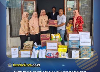 DWP Kota Kendari Salurkan Bantuan Sembako untuk Korban Banjir di Posko Tanggap Darurat