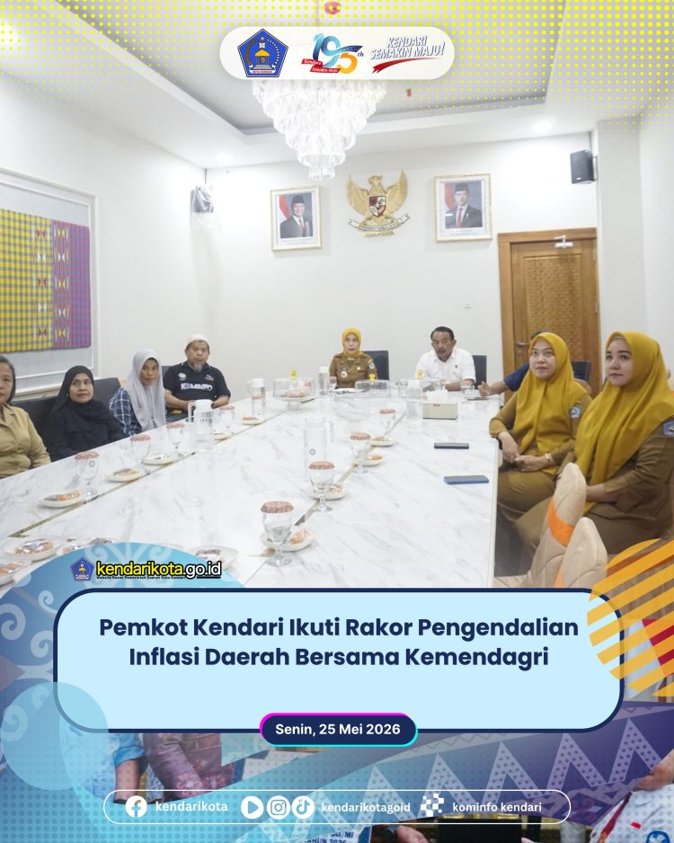 Pemkot Kendari Ikuti Rakor Pengendalian Inflasi Daerah Bersama Kemendagri
