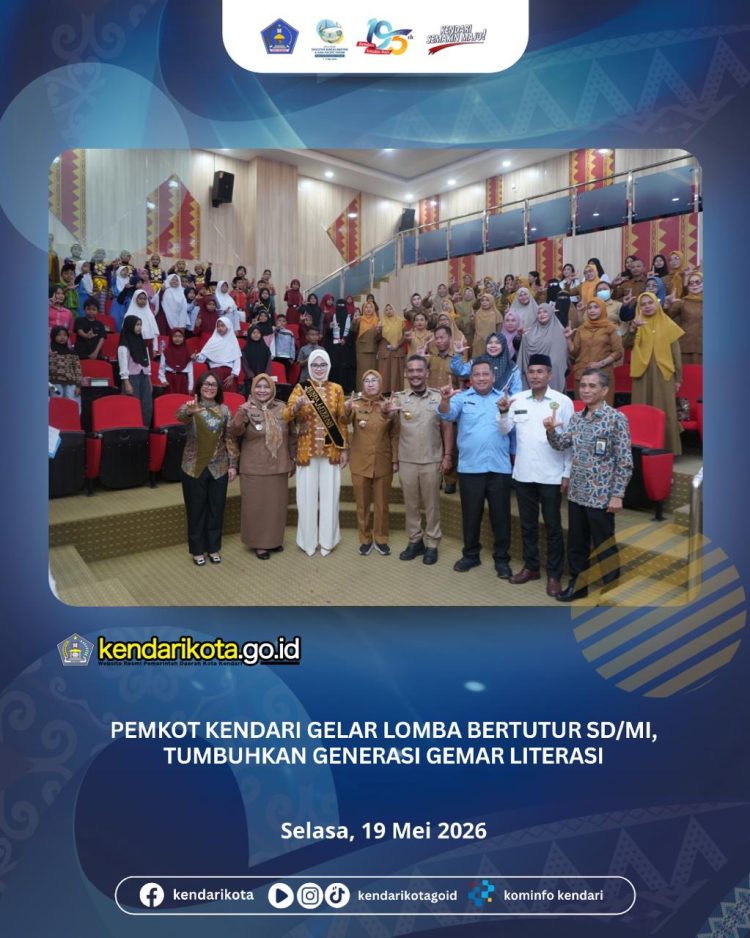 Pemkot Kendari Gelar Lomba Bertutur SD/MI, Tumbuhkan Generasi Gemar Literasi