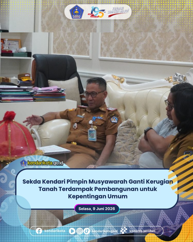 Sekda Kendari Pimpin Musyawarah Ganti Kerugian Tanah Terdampak Pembangunan untuk Kepentingan Umum