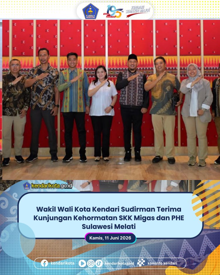 Wakil Wali Kota Kendari Sudirman Terima Kunjungan Kehormatan SKK Migas dan PHE Sulawesi Melati