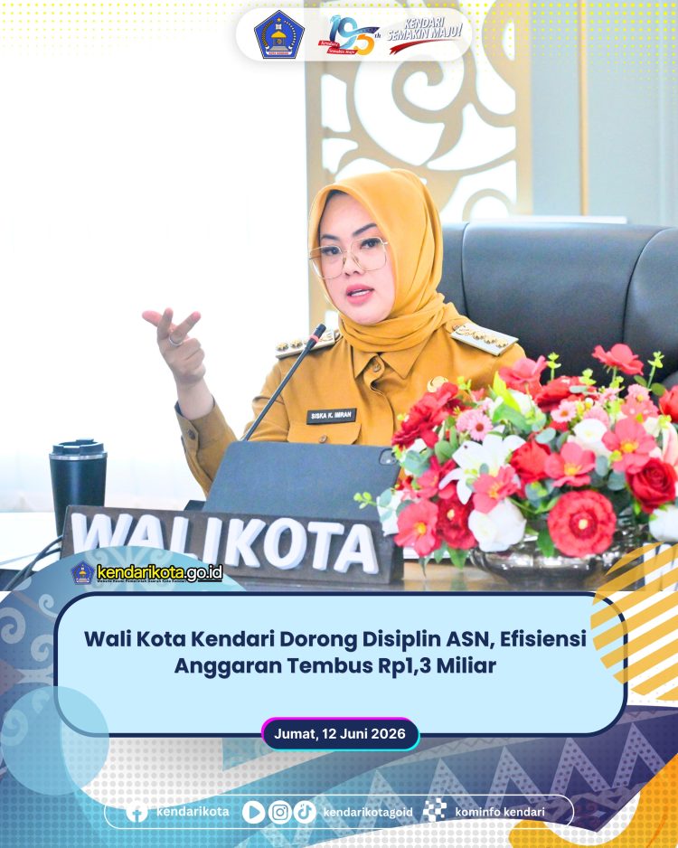 Wali Kota Kendari Dorong Disiplin ASN, Efisiensi Anggaran Tembus Rp1,3 Miliar