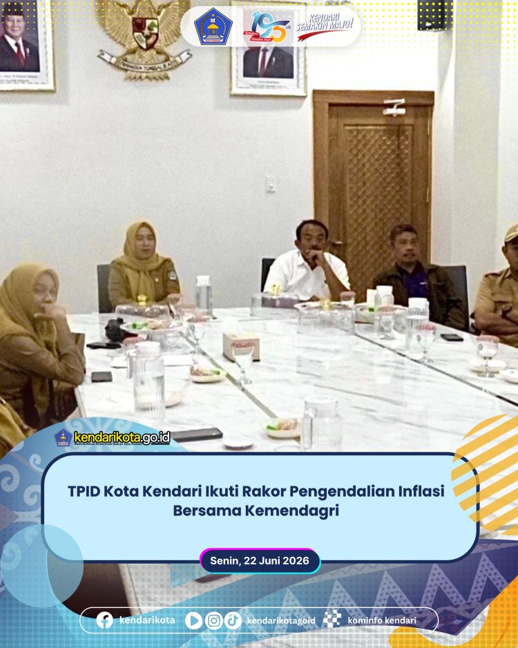 TPID Kota Kendari Ikuti Rakor Pengendalian Inflasi Bersama Kemendagri