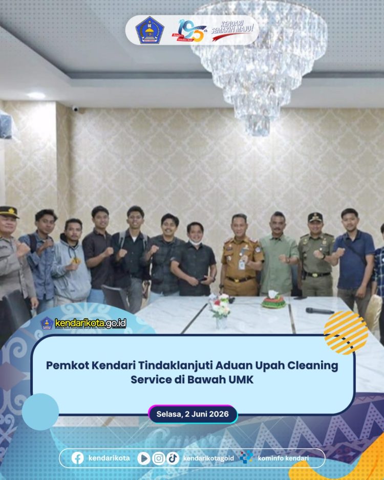 Pemkot Kendari Tindaklanjuti Aduan Upah Cleaning Service di Bawah UMK