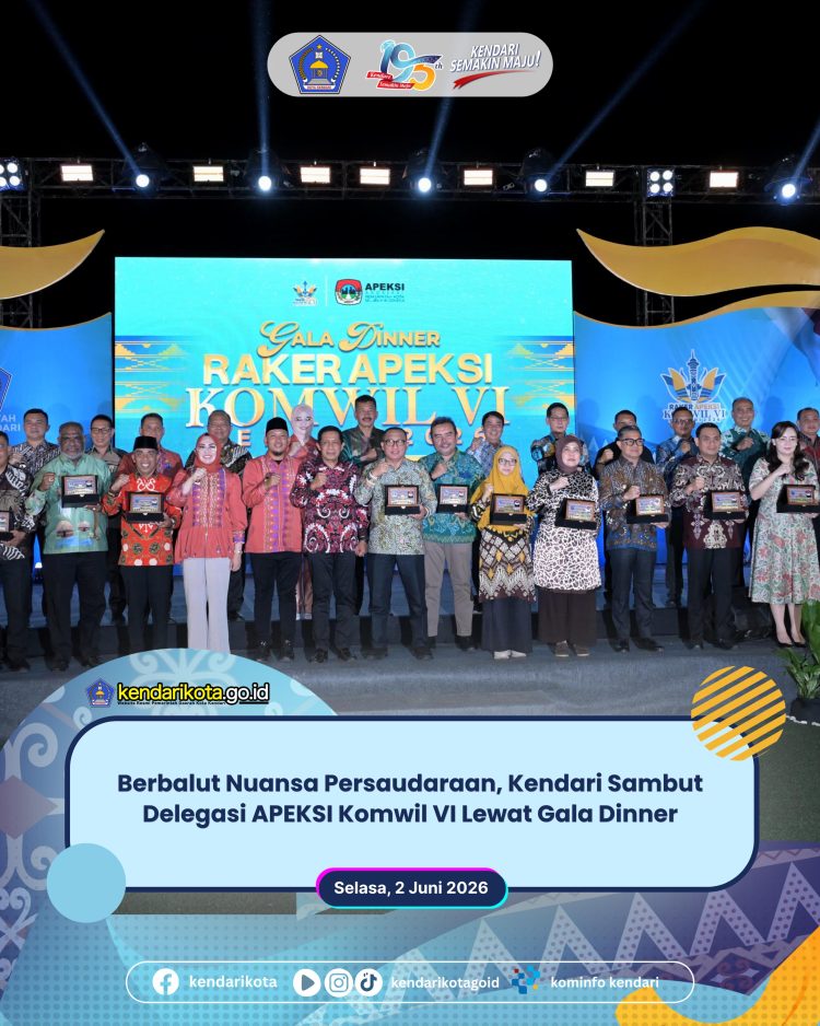 Berbalut Nuansa Persaudaraan, Kendari Sambut Delegasi APEKSI Komwil VI Lewat Gala Dinner