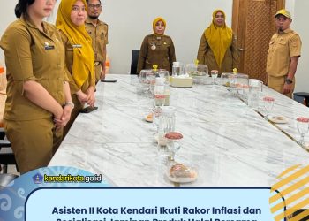 Asisten II Kota Kendari Ikuti Rakor Inflasi dan Sosialisasi Jaminan Produk Halal Bersama Kemendagri