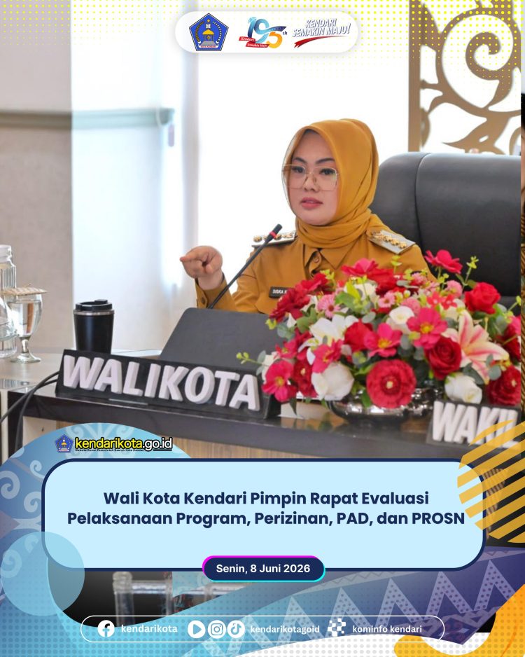 Wali Kota Kendari Pimpin Rapat Evaluasi Pelaksanaan Program, Perizinan, PAD, dan PROSN
