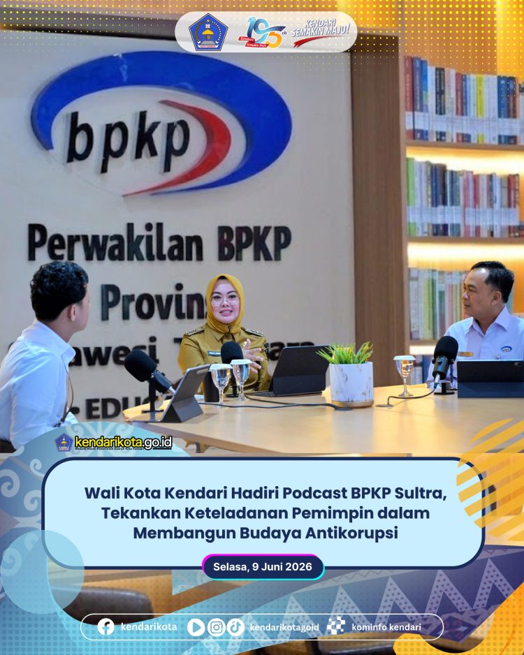 Wali Kota Kendari Hadiri Podcast BPKP Sultra, Tekankan Keteladanan Pemimpin dalam Membangun Budaya Antikorupsi