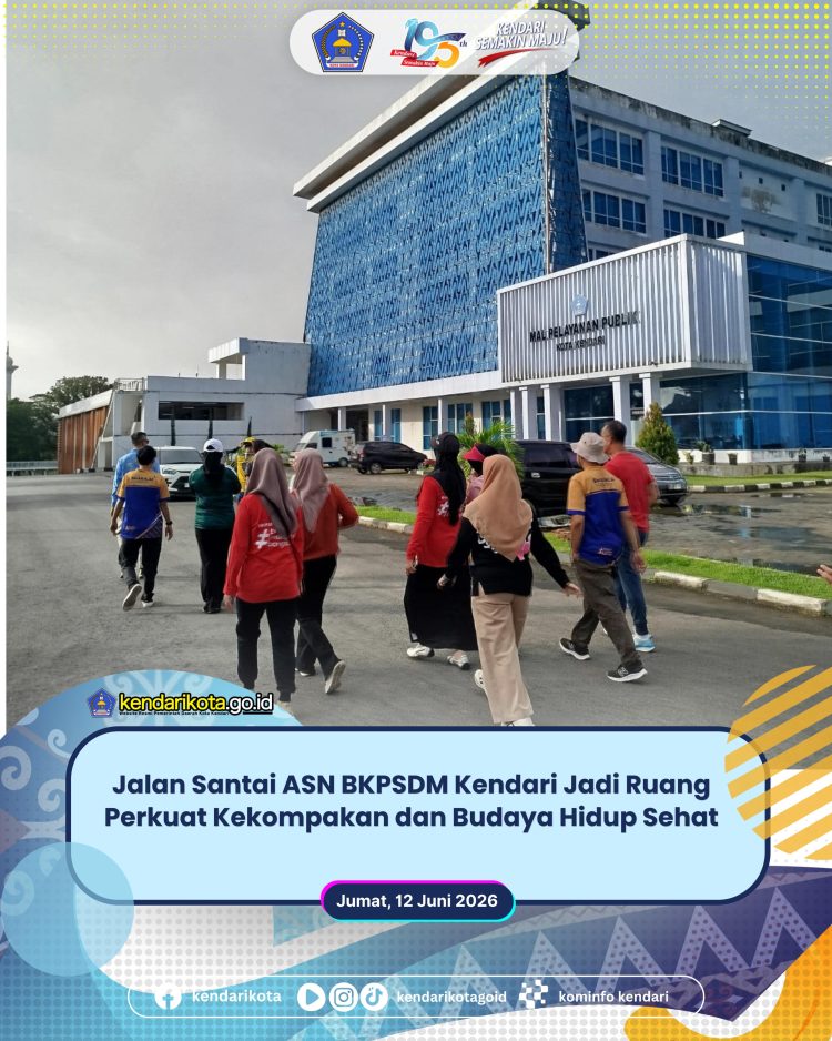 Jalan Santai ASN BKPSDM Kendari Jadi Ruang Perkuat Kekompakan dan Budaya Hidup Sehat