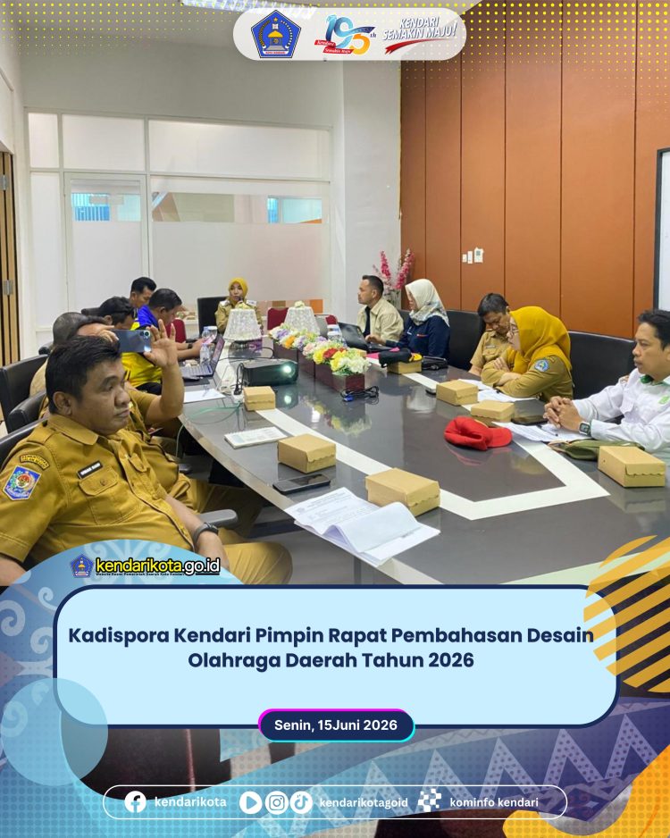 Kadispora Kendari Pimpin Rapat Pembahasan Desain Olahraga Daerah Tahun 2026