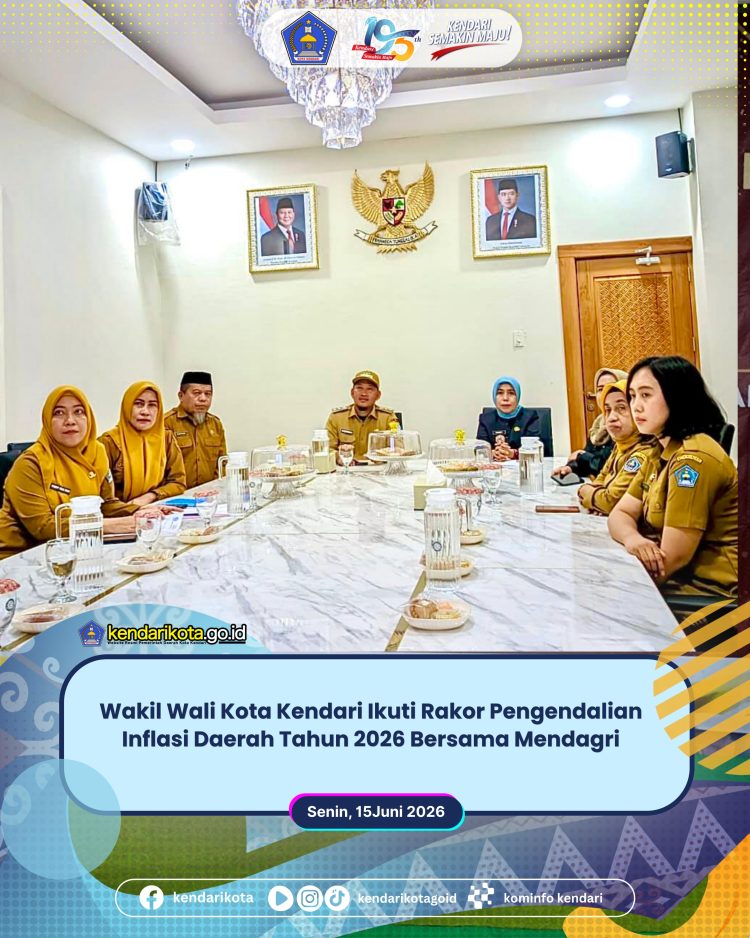 Wakil Wali Kota Kendari Ikuti Rakor Pengendalian Inflasi Daerah Tahun 2026 Bersama Mendagri