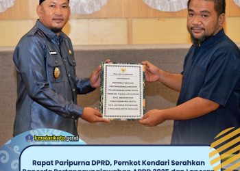 Rapat Paripurna DPRD, Pemkot Kendari Serahkan Raperda Pertanggungjawaban APBD 2025 dan Laporan Keuangan Tiga Perumda