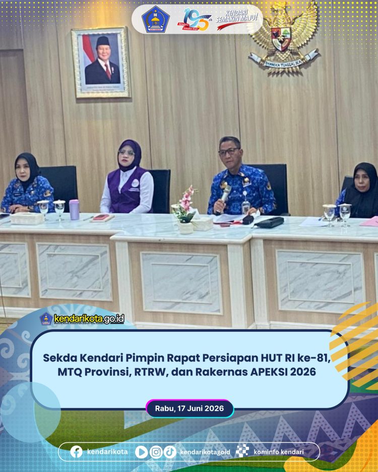 Sekda Kendari Pimpin Rapat Persiapan HUT RI ke-81, MTQ Provinsi, RTRW, dan Rakernas APEKSI 2026