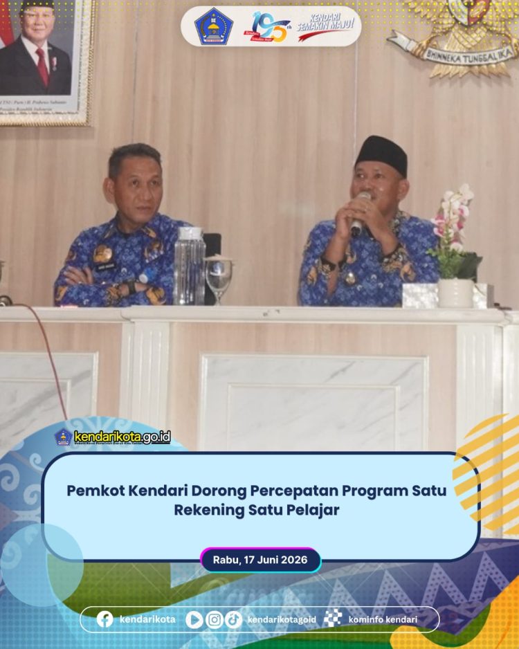 Pemkot Kendari Dorong Percepatan Program Satu Rekening Satu Pelajar