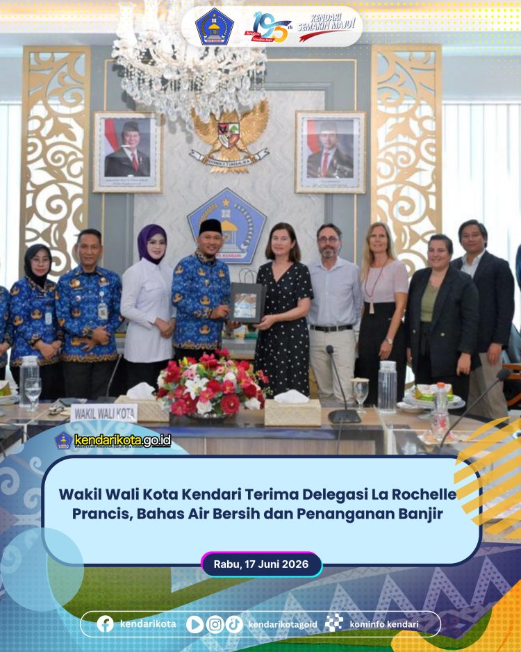 Wakil Wali Kota Kendari Terima Delegasi La Rochelle Prancis, Bahas Air Bersih dan Penanganan Banjir