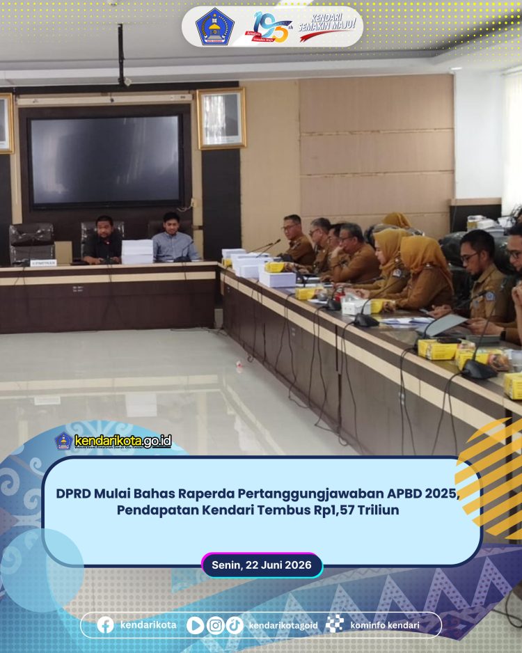 DPRD Mulai Bahas Raperda Pertanggungjawaban APBD 2025, Pendapatan Kendari Tembus Rp1,57 Triliun