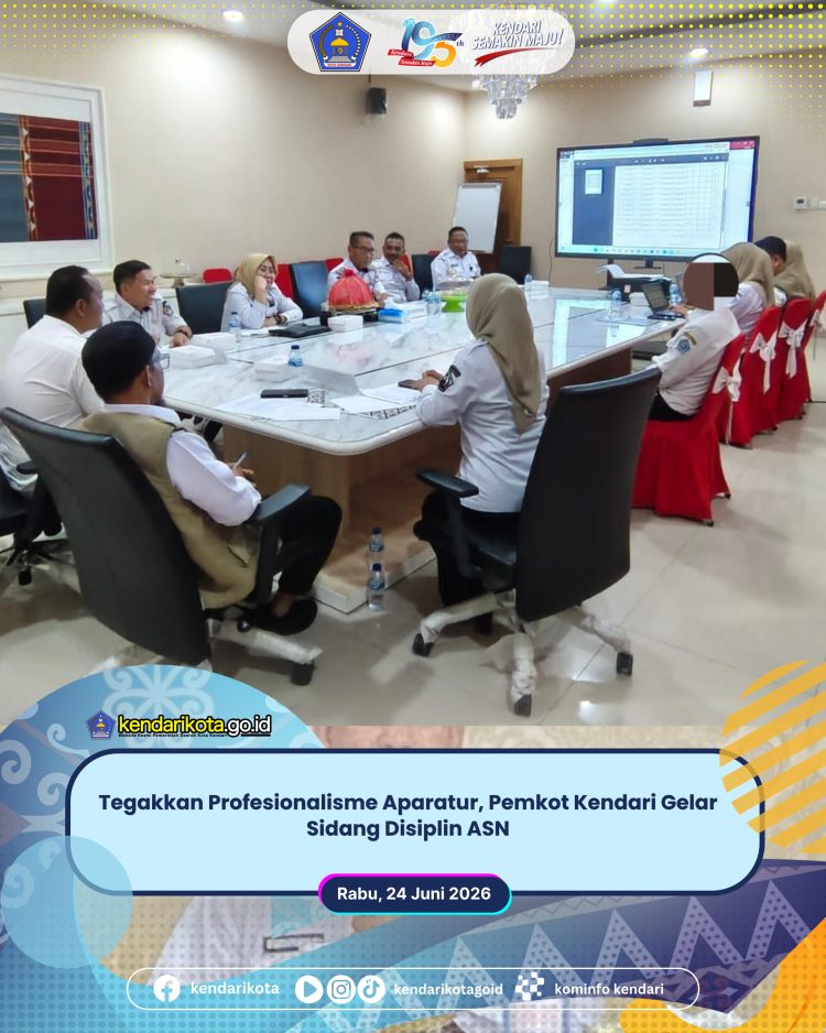 Tegakkan Profesionalisme Aparatur, Pemkot Kendari Gelar Sidang Disiplin ASN