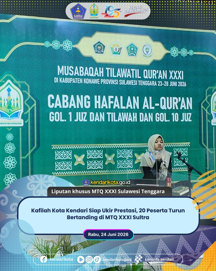 Kafilah Kota Kendari Siap Ukir Prestasi, 20 Peserta Turun Bertanding di MTQ XXXI Sultra
