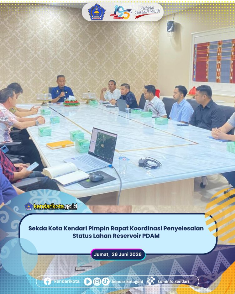 Sekda Kota Kendari Pimpin Rapat Koordinasi Penyelesaian Status Lahan Reservoir PDAM