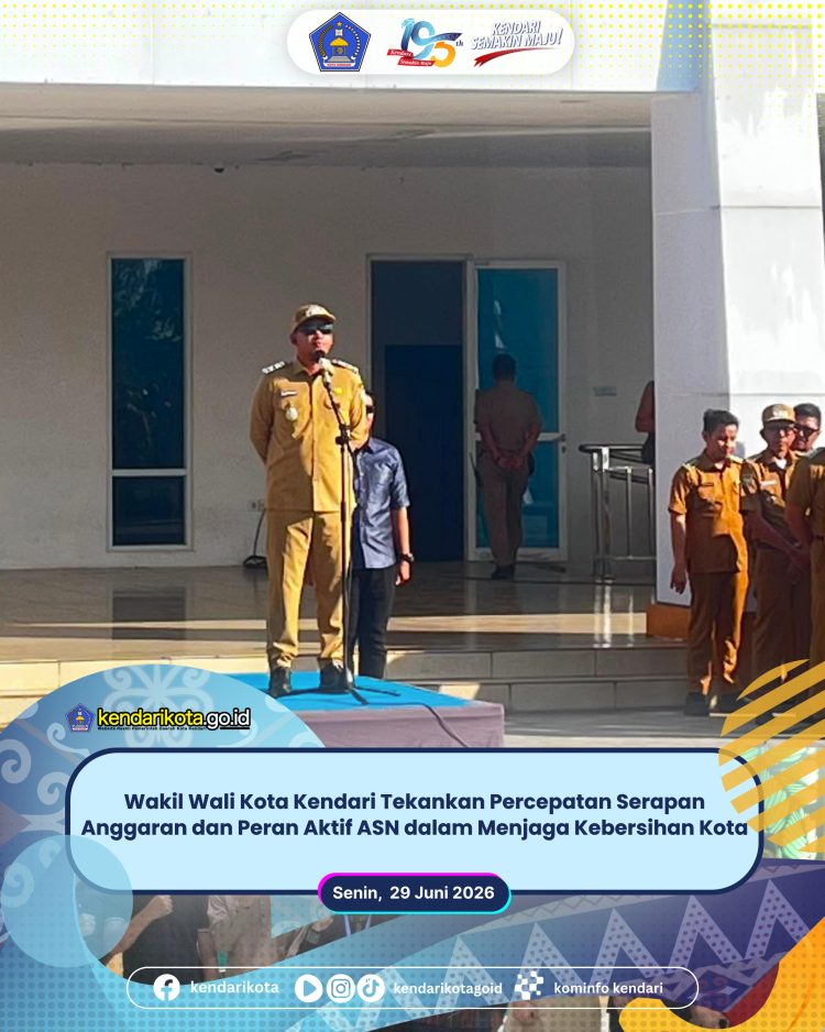 Wakil Wali Kota Kendari Tekankan Percepatan Serapan Anggaran dan Peran Aktif ASN dalam Menjaga Kebersihan Kota