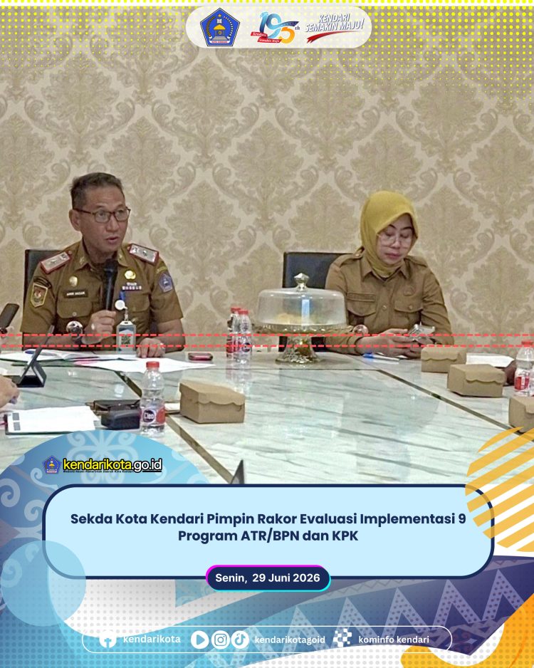 Sekda Kota Kendari Pimpin Rakor Evaluasi Implementasi 9 Program ATR/BPN dan KPK