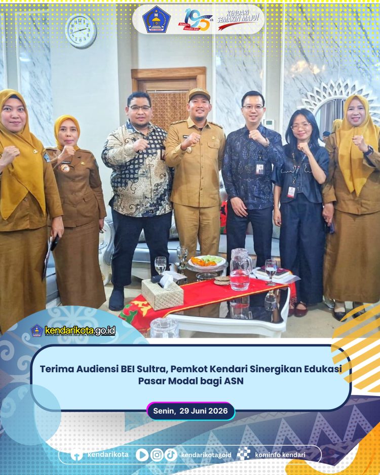 Terima Audiensi BEI Sultra, Pemkot Kendari Sinergikan Edukasi Pasar Modal bagi ASN