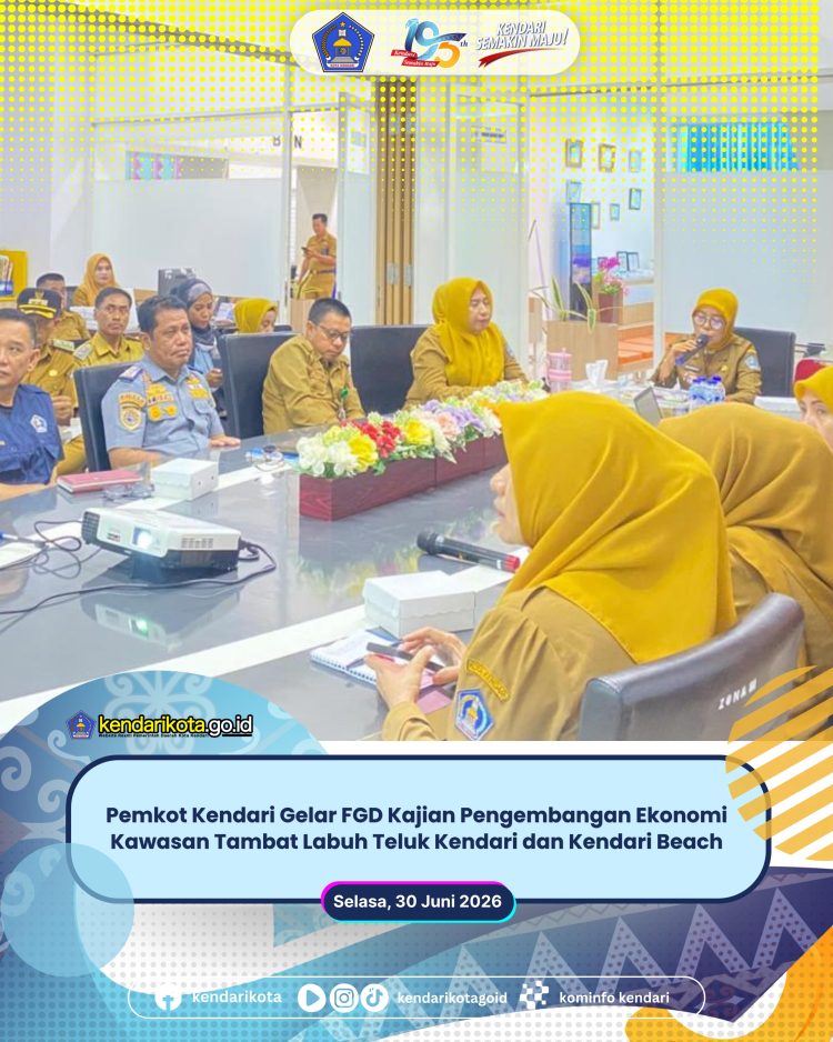 Pemkot Kendari Gelar FGD Kajian Pengembangan Ekonomi Kawasan Tambat Labuh Teluk Kendari dan Kendari Beach