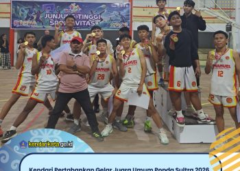 Kendari Pertahankan Gelar Juara Umum Popda Sultra 2026, Ridha: Berkat Dukungan Wali Kota dan Kerja Keras Atlet