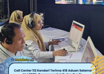 Call Center 112 Kendari Terima 418 Aduan Selama Mei 2026, Gangguan Listrik dan Banjir Dominasi Laporan