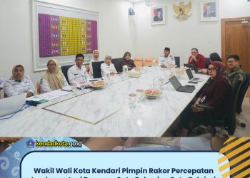 Wakil Wali Kota Kendari Pimpin Rakor Percepatan Implementasi Program Satu Rekening Satu Pelajar