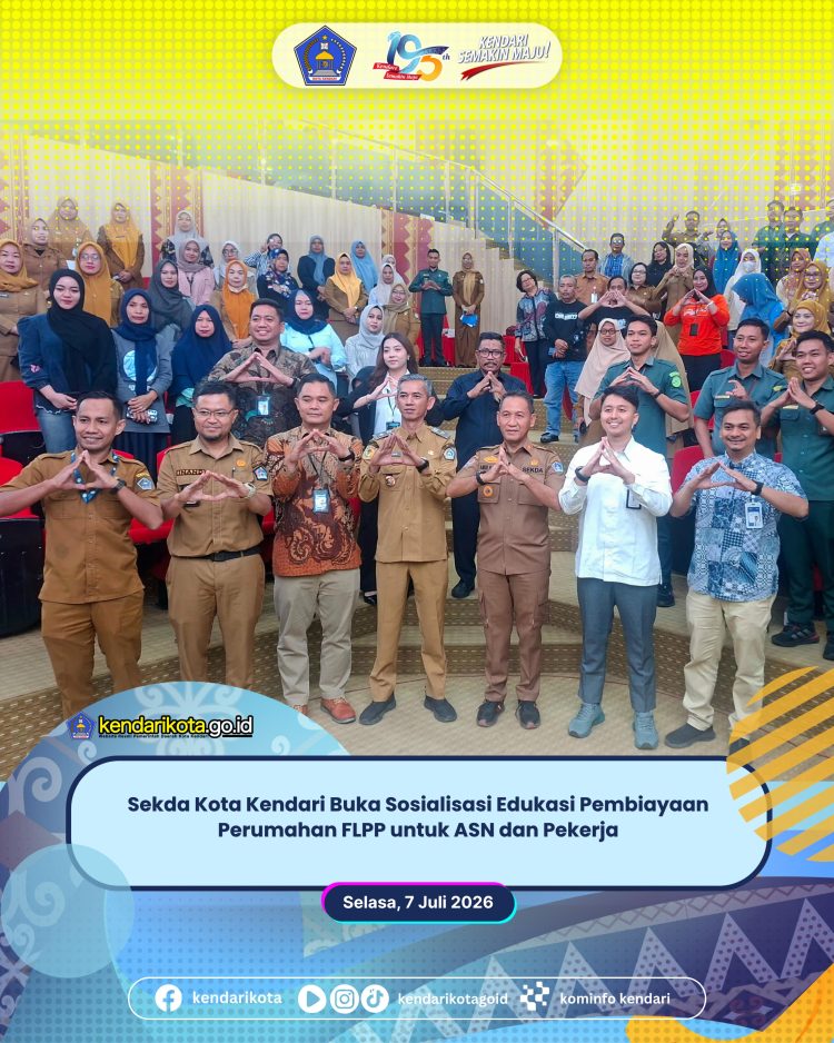 Sekda Kota Kendari Buka Sosialisasi Edukasi Pembiayaan Perumahan FLPP untuk ASN dan Pekerja