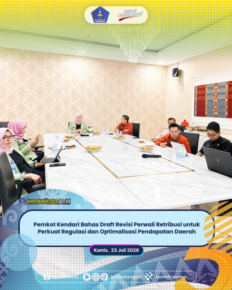 Pemkot Kendari Bahas Draft Revisi Perwali Retribusi untuk Perkuat Regulasi dan Optimalisasi Pendapatan Daerah