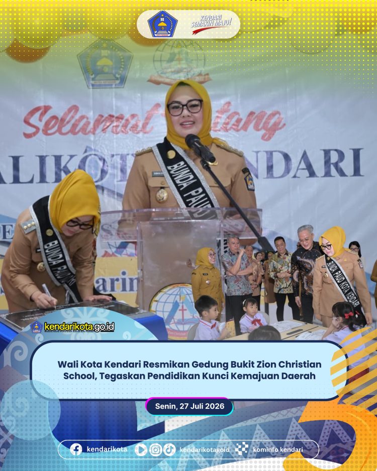 Wali Kota Kendari Resmikan Gedung Bukit Zion Christian School, Tegaskan Pendidikan Kunci Kemajuan Daerah