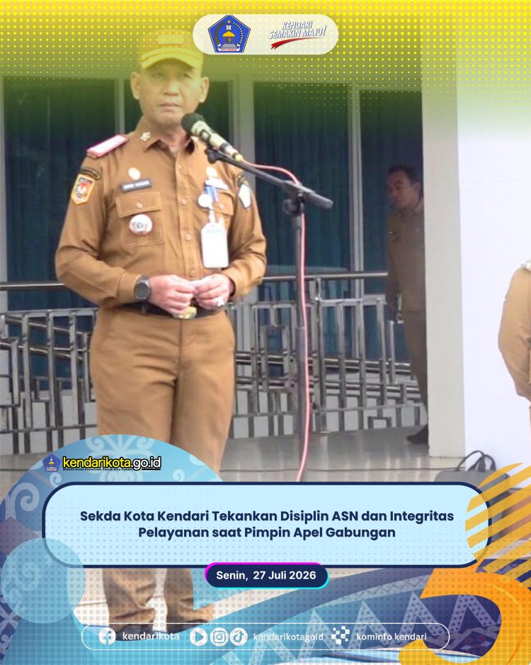 Sekda Kota Kendari Tekankan Disiplin ASN dan Integritas Pelayanan saat Pimpin Apel Gabungan