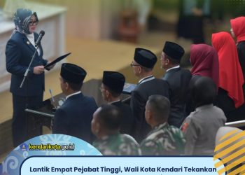 Lantik Empat Pejabat Tinggi, Wali Kota Kendari Tekankan Integritas dan Respons Cepat Layani Masyarakat