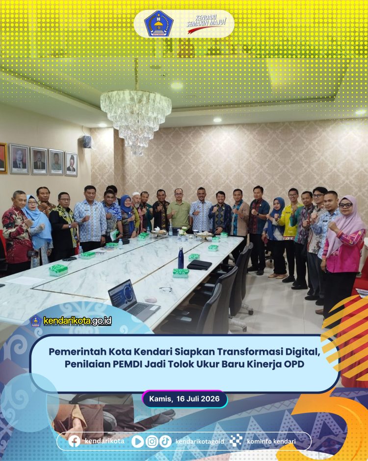 Pemerintah Kota Kendari Siapkan Transformasi Digital, Penilaian PEMDI Jadi Tolok Ukur Baru Kinerja OPD