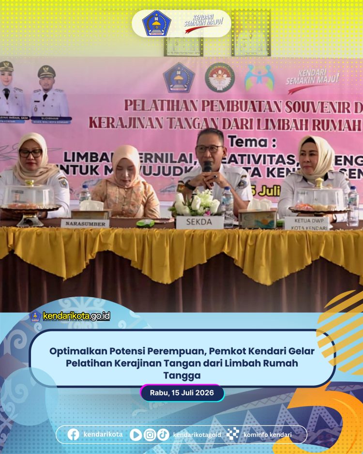 Optimalkan Potensi Perempuan, Pemkot Kendari Gelar Pelatihan Kerajinan Tangan dari Limbah Rumah Tangga