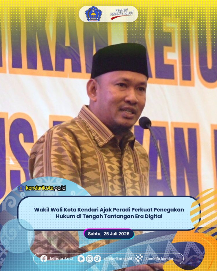 Wakil Wali Kota Kendari Ajak Peradi Perkuat Penegakan Hukum di Tengah Tantangan Era Digital
