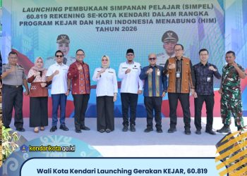 Wali Kota Kendari Launching Gerakan KEJAR, 60.819 Rekening SimPel Terbentuk