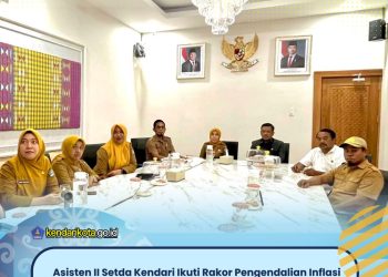 Asisten II Setda Kendari Ikuti Rakor Pengendalian Inflasi Bersama Kemendagri