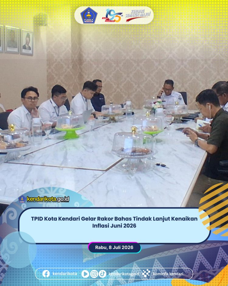 TPID Kota Kendari Gelar Rakor Bahas Tindak Lanjut Kenaikan Inflasi Juni 2026