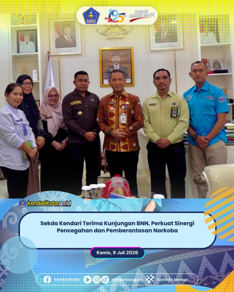 Sekda Kendari Terima Kunjungan BNN, Perkuat Sinergi Pencegahan dan Pemberantasan Narkoba