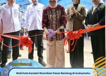 Wali Kota Kendari Resmikan Pasar Banteng di Anduonohu