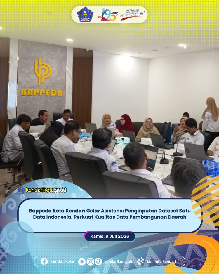 Bappeda Kota Kendari Gelar Asistensi Penginputan Dataset Satu Data Indonesia, Perkuat Kualitas Data Pembangunan Daerah