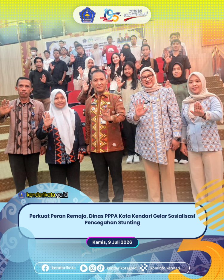 Perkuat Peran Remaja, Dinas PPPA Kota Kendari Gelar Sosialisasi Pencegahan Stunting